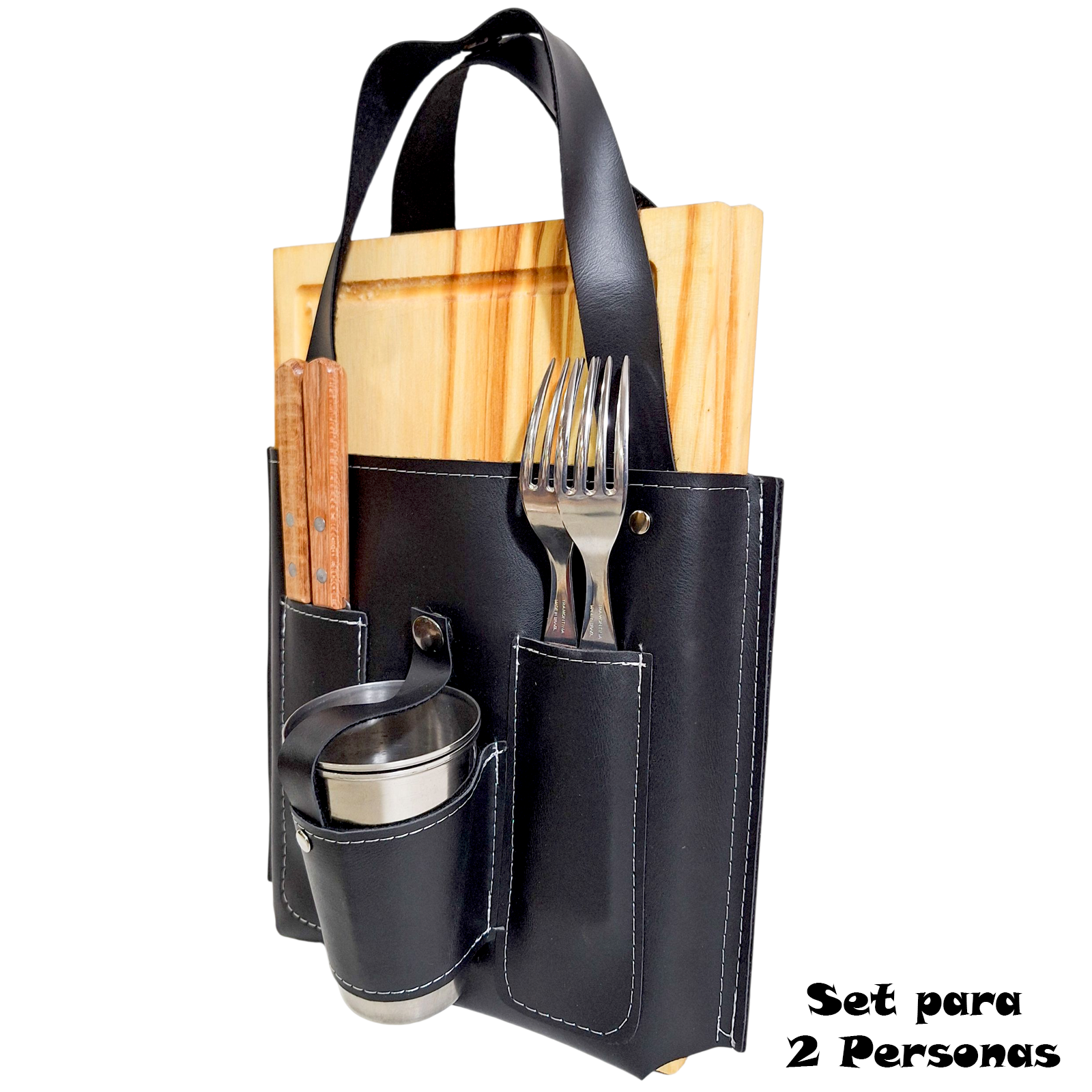 SET DE ASADO  PARA DOS PERSONAS c/ CUBIERTOS TRAMONTINA  CUE501A - Imagen 2