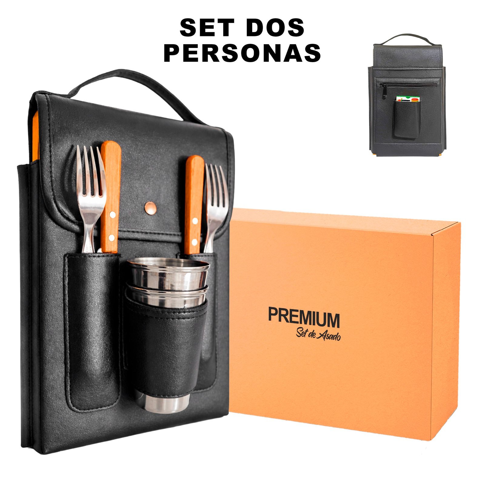 SET DE ASADO- 2 PERSONAS + CAJA CUE495R