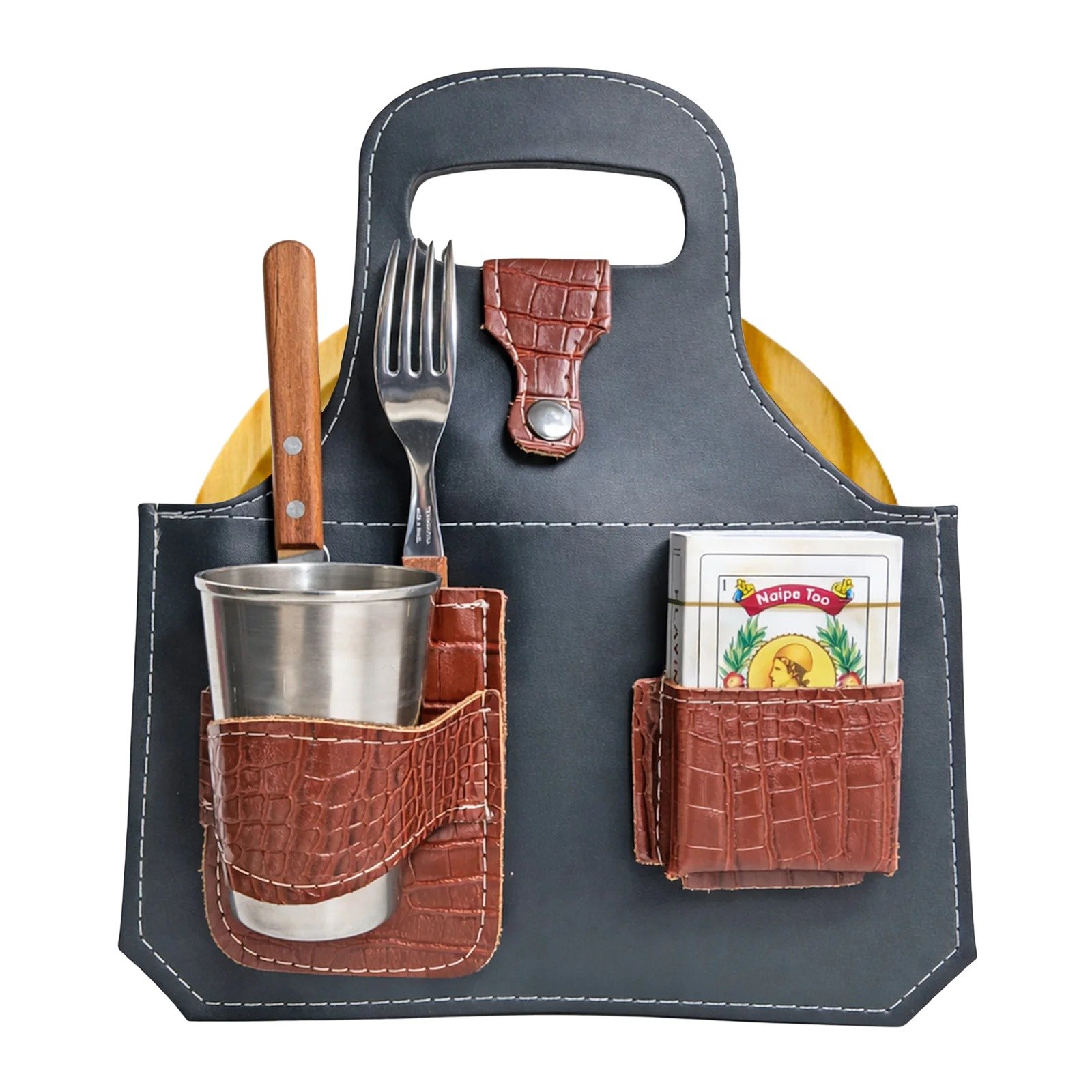 SET ASADOR+CUBIERTOS TRAMONTINA+VASO DE ACERO+JUEGO DE TRUCO -CUE461NN25