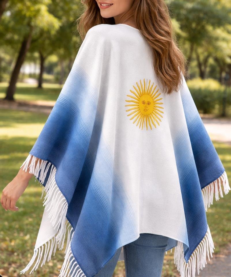 RUANA ARGENTINA CON DTF TEXTIL - PVE002