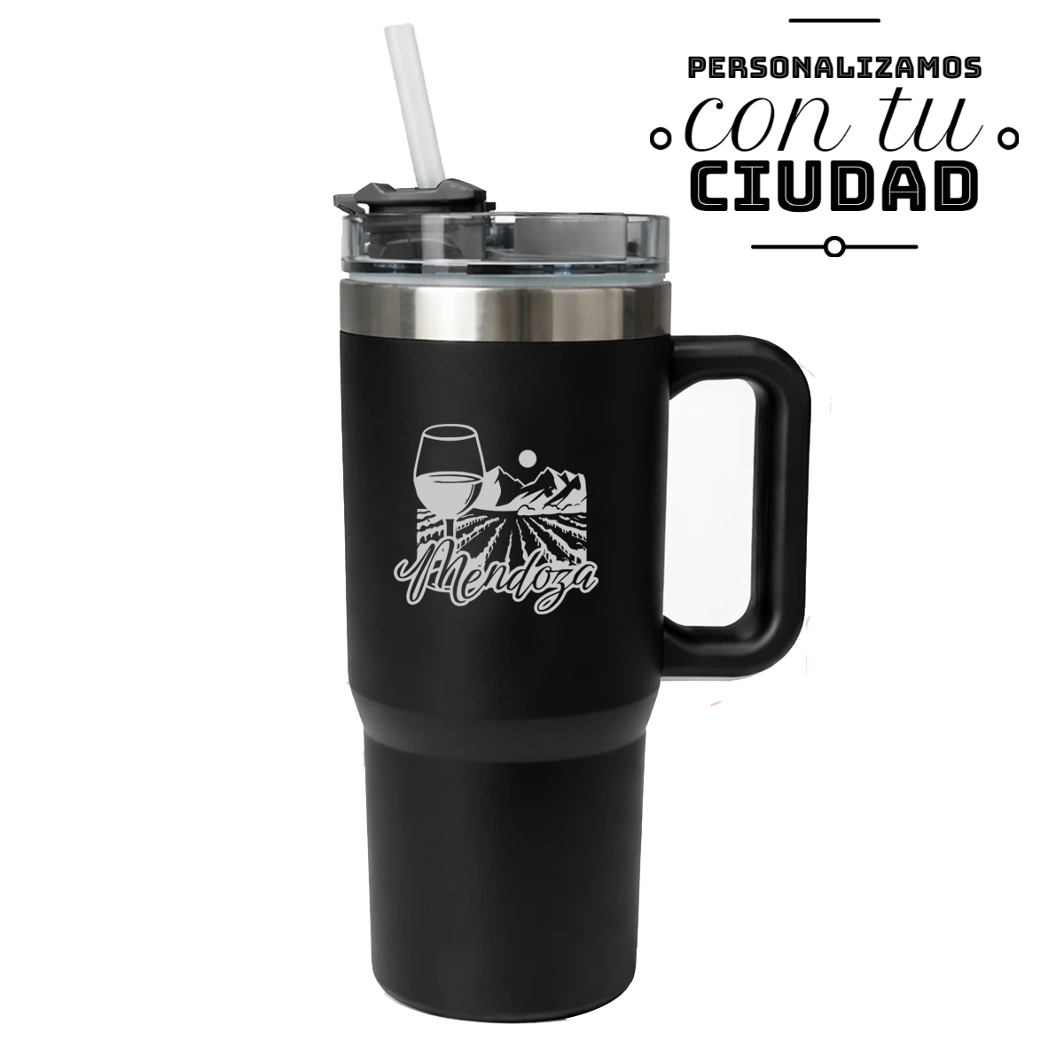 VASO TERMICO CON SORBETE CON GRABADO MAT154G