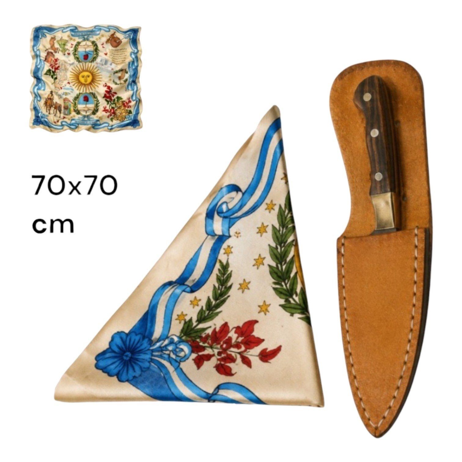 PAÑUELO 70X70 +CUCHILLITO PARA CINTURON PVE612CC