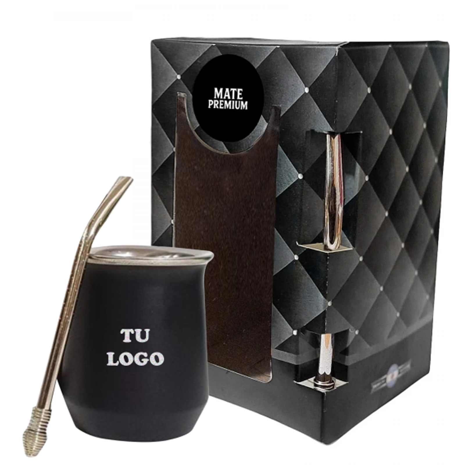 SET MATE DE ACERO C/DIJE+BOM154 EN BOX SET019METCG