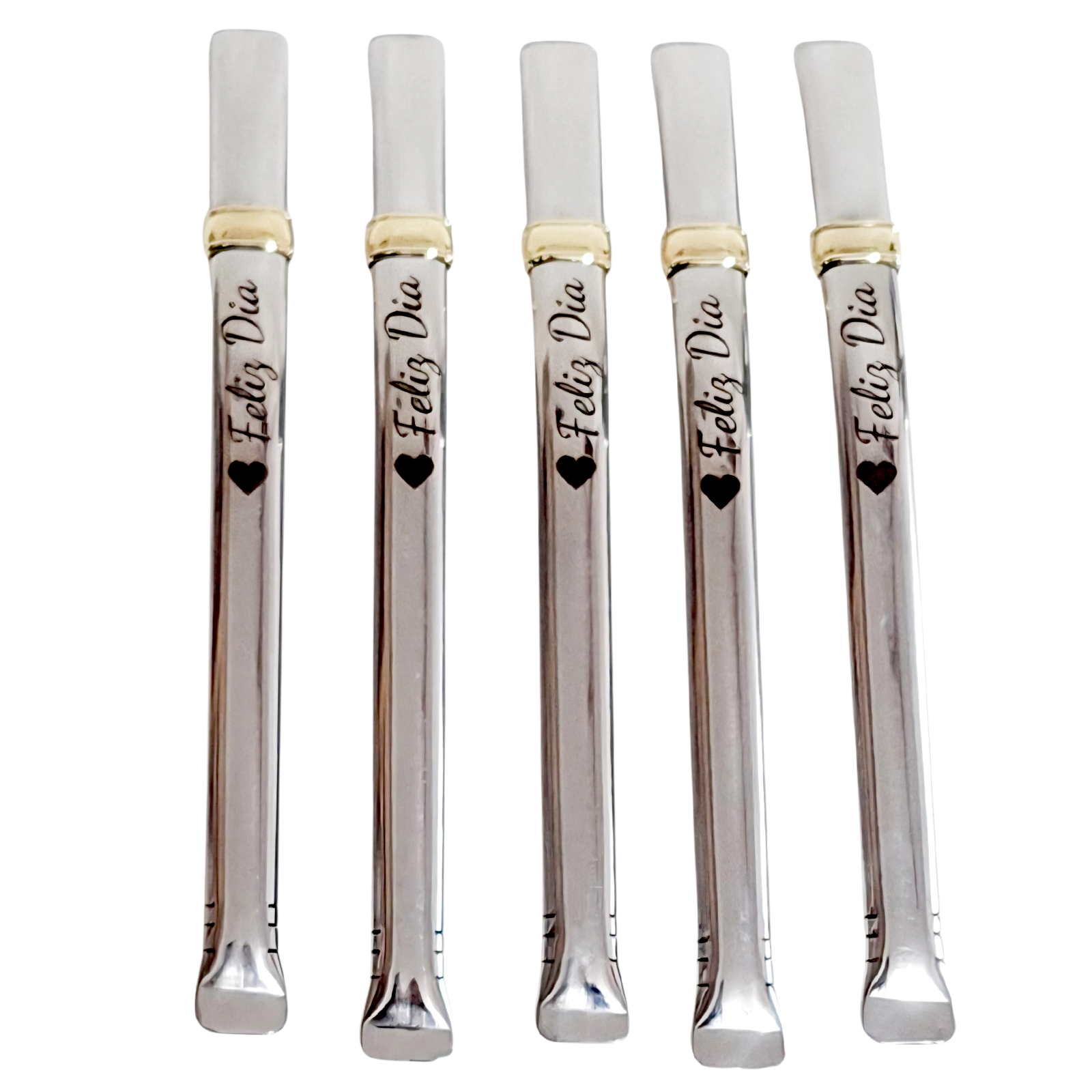 Bombilla Chata de Acero bom266G