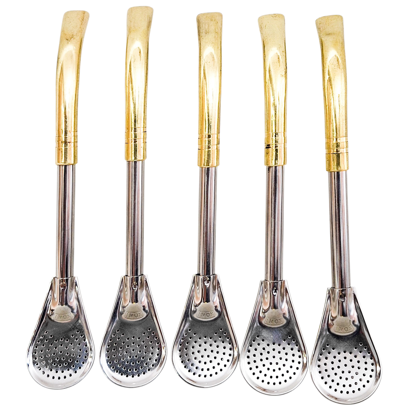 Bombilla Cucharita Pico Dorado BOM005PD