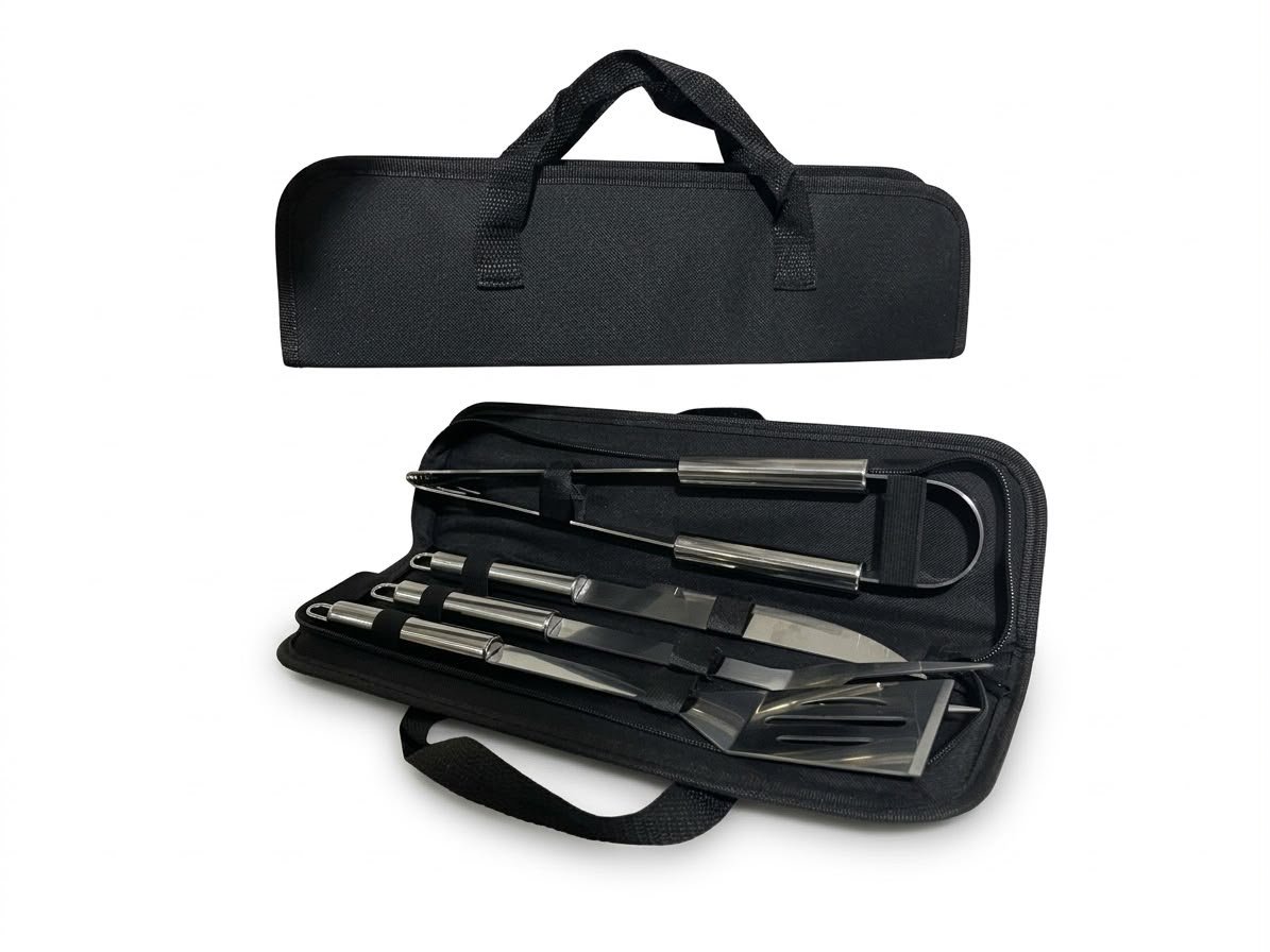 Set Asador Parrillero 4 Piezas